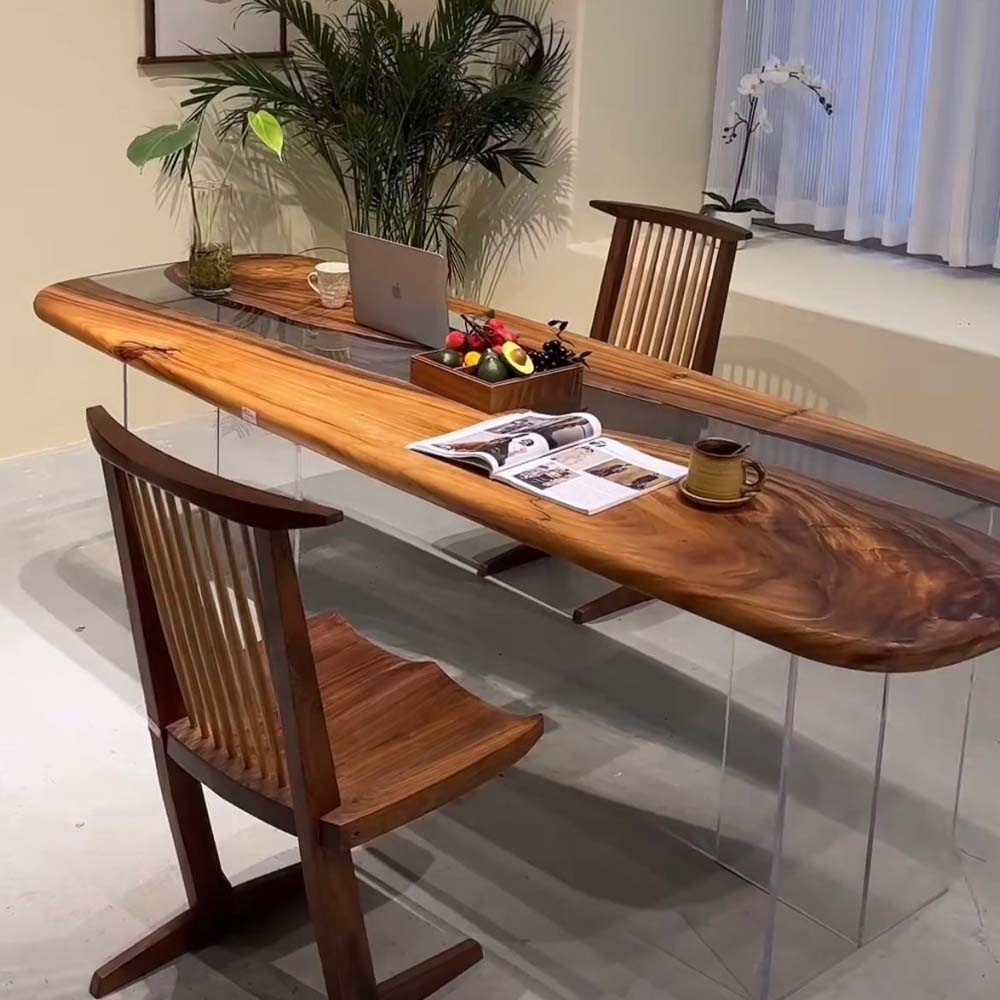 Elite Custom Olive Oval Epoxy Office Table ECT-39