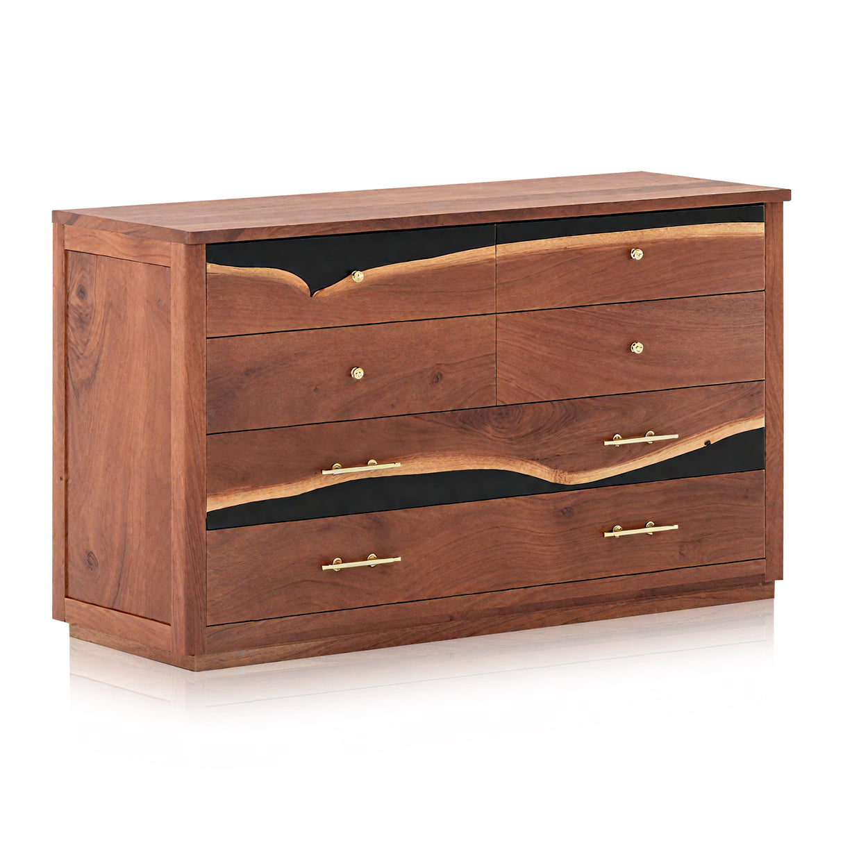 Luxury epoxy resin dresser crafted from solid wood