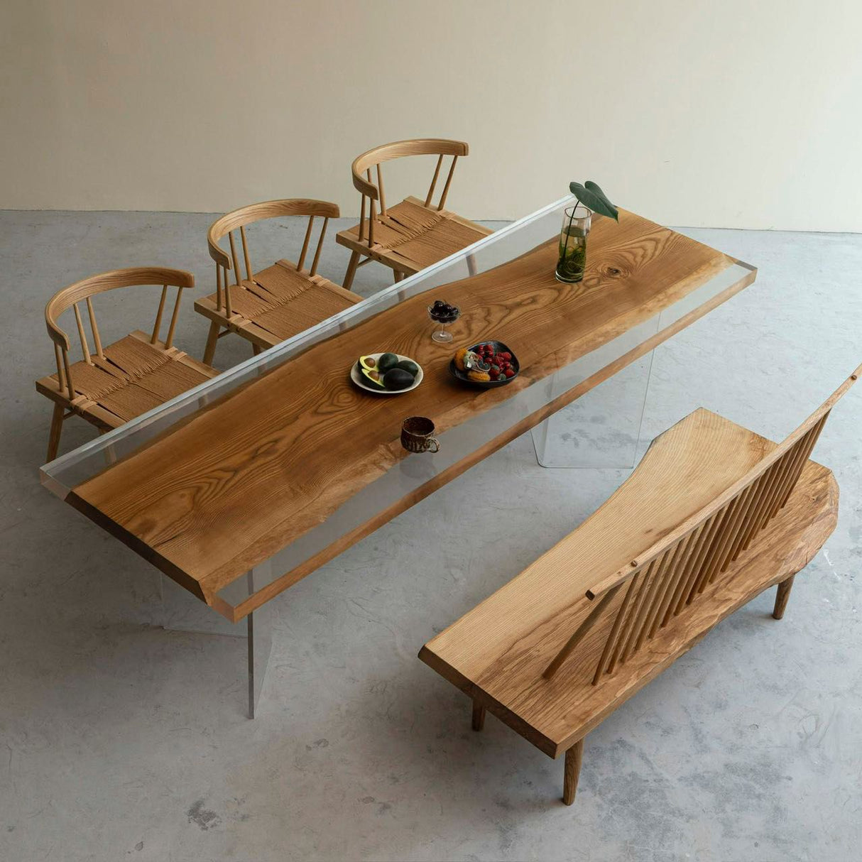 Ash Wood Table, Epoxy Resin Tables