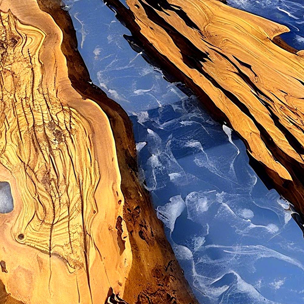 resin and wood table