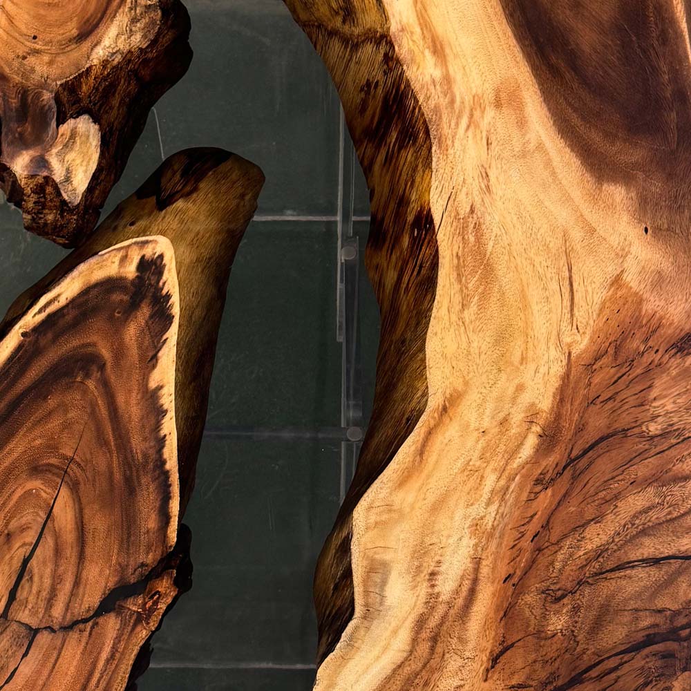 black walnut epoxy river table