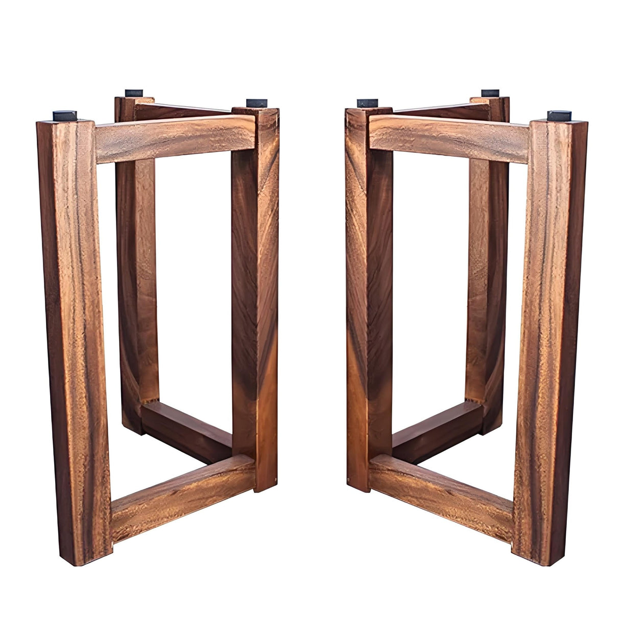 Walnut Wood Table Legs/Table Base L - shape One - pair ETL - 20 - Elitecustomtable