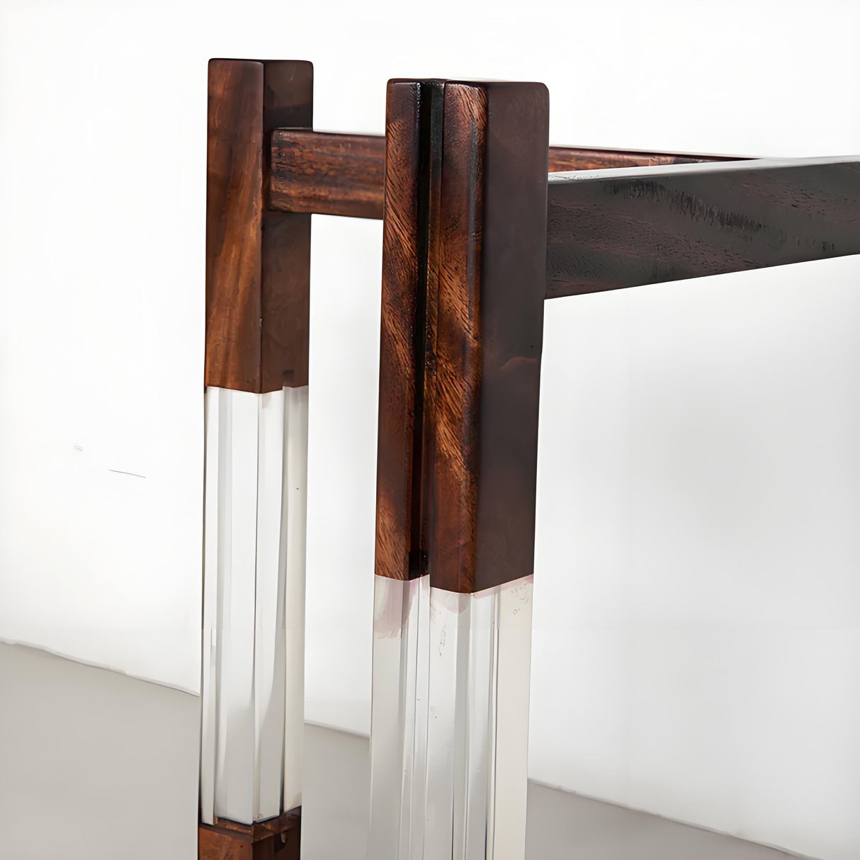 Wood and Acrylic T - Shaped Table Legs One - Pair ETL - 26 - Elitecustomtable