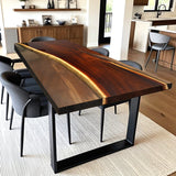 Elite Custom Walnut Wood Conference Epoxy Resin Table ECT-84