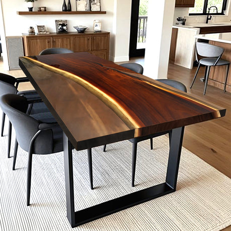 Elite Custom Walnut Wood Conference Epoxy Resin Table ECT-84