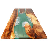 Elite Custom Weeki Wachee Kayak River Walnut Epoxy Resin Dining & Conference Table ECT-94