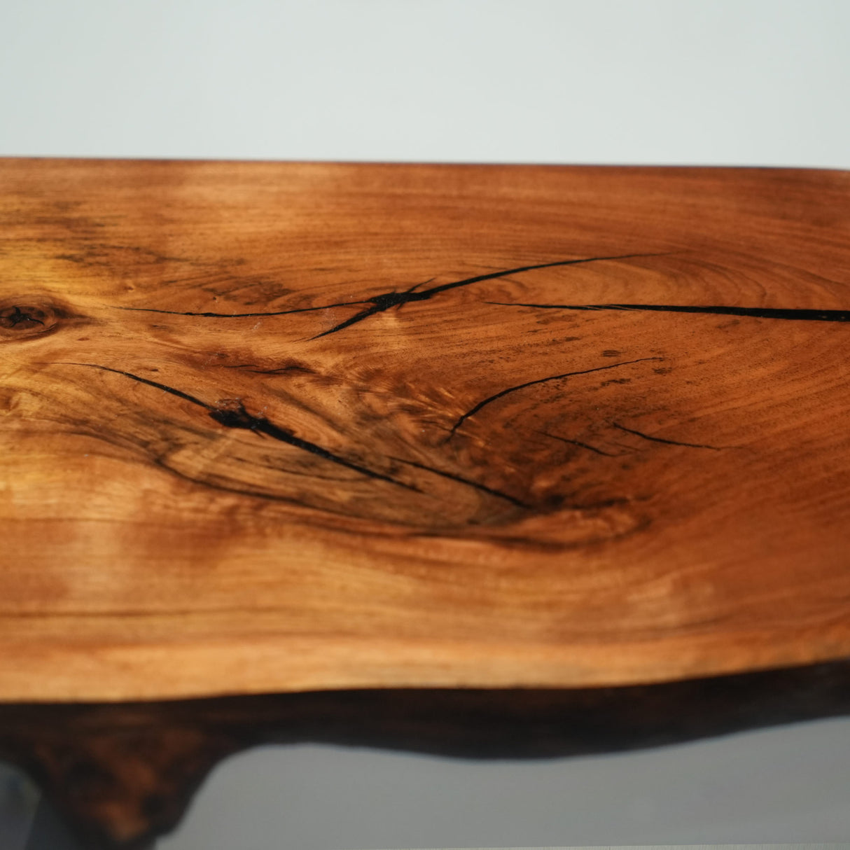 In-Stock Black Walnut Translucent Black Epoxy Resin Table 36.2" × 72"