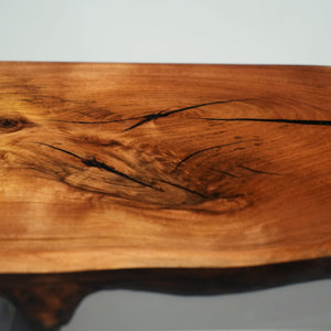 In-Stock Black Walnut Translucent Black Epoxy Resin Table 36.2" × 72"