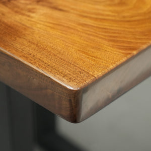 In-Stock Black Walnut Translucent Black Epoxy Resin Table 36.2" × 72"