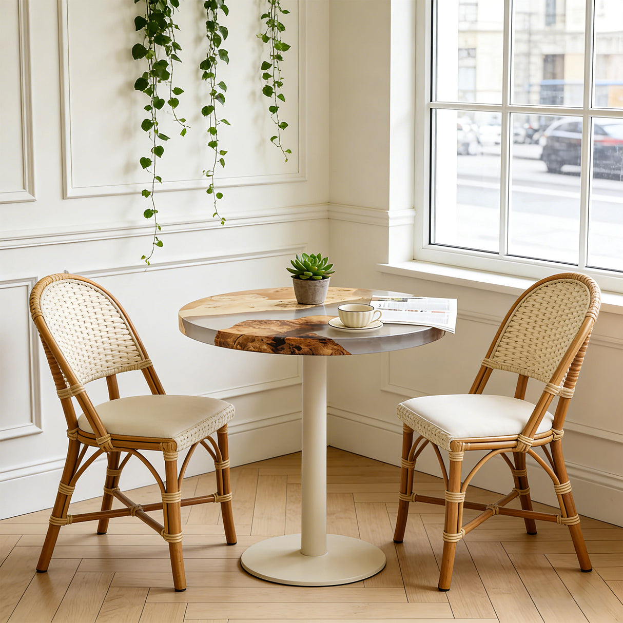 Elite Custom Poplar Round Epoxy Coffee Table ECT-119