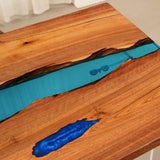 Elite Black Walnut & Blue River - Inspired Epoxy Dining Table ECT-51
