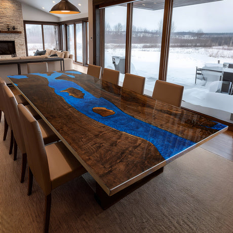 Elite Custom Black Walnut Resin Conference & Dining Table ECT-87