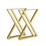 Gold Metal Table Legs Y-shape Heavy-Duty One Pair ETL-06