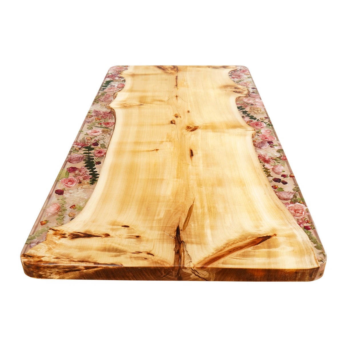 Custom Epoxy Poplar Art Flowers Coffee Table ECT-54