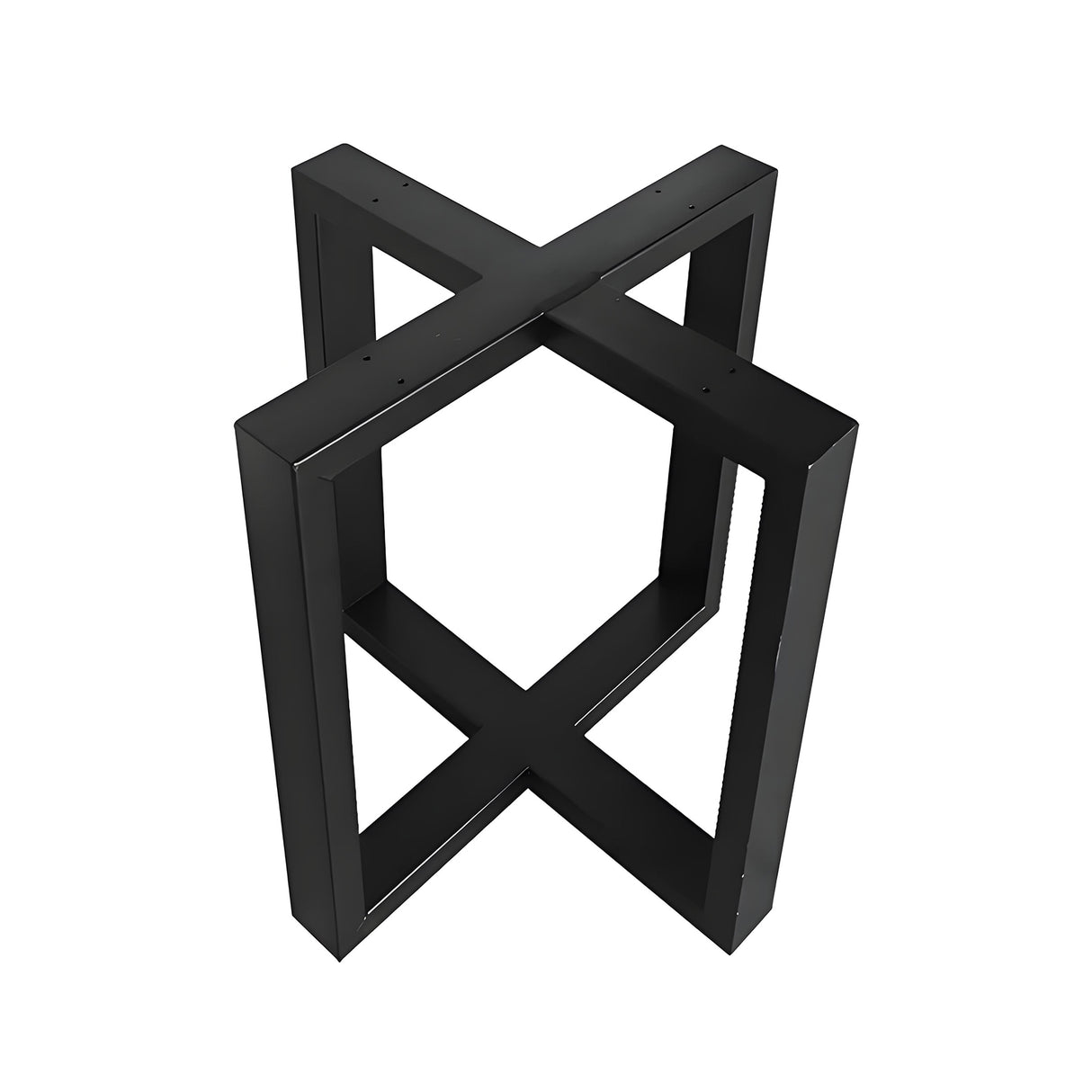 Black Metal Table Legs Cross-shape Heavy-Duty One Pair ETL-13