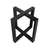 Black Metal Table Legs Cross-shape Heavy-Duty One Pair ETL-13