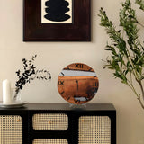 Elite Walnut Wood Gray Epoxy Resin Wall Clock - 16''
