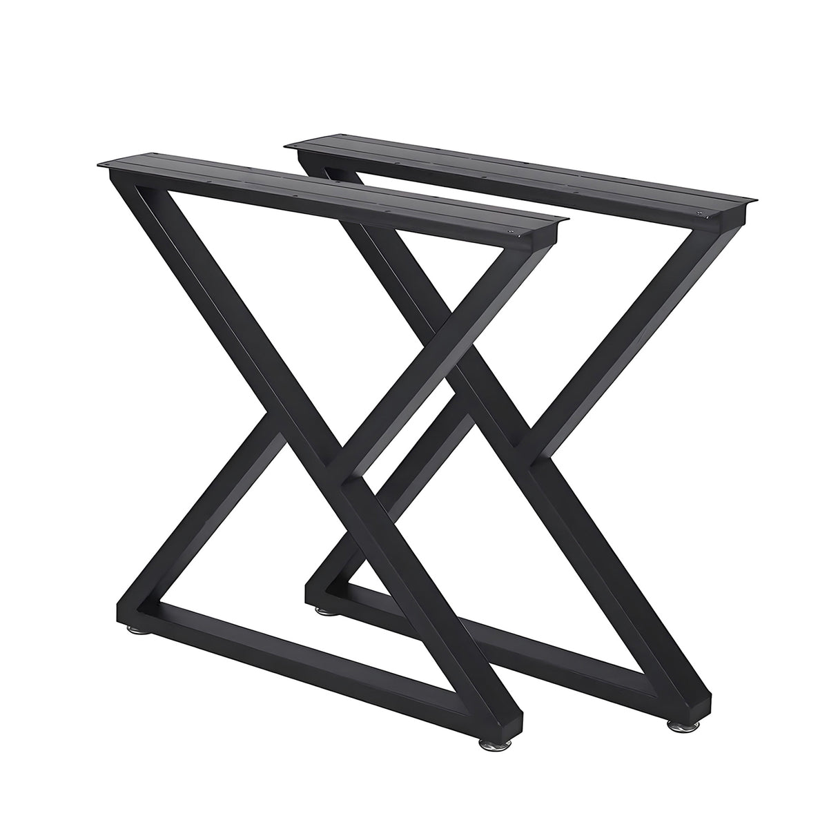 Black Metal Table Legs Z-shape Heavy-Duty One Pair ETL-08
