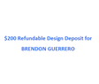 $200 Refundable Design Deposit for BRENDON GUERRERO | Elitecustomtable - Elitecustomtable
