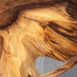 Elite Large Walnut Wood with Transparent Epoxy Resin Round Table ECT-171