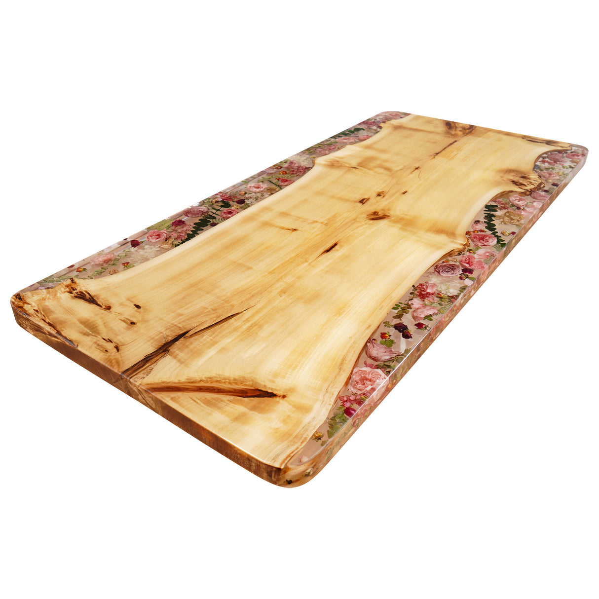 Custom Epoxy Poplar Art Flowers Coffee Table ECT-54