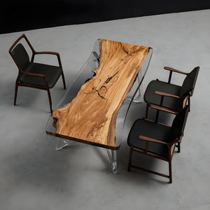 Elite Live Edge Olive Clear Epoxy Resin Table Tops 70.87"L x 31.3"W, EIT-33