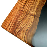 Elite Custom Modern Black Epoxy Inlaid Olive Wood Dining & Conference Table ECT-95
