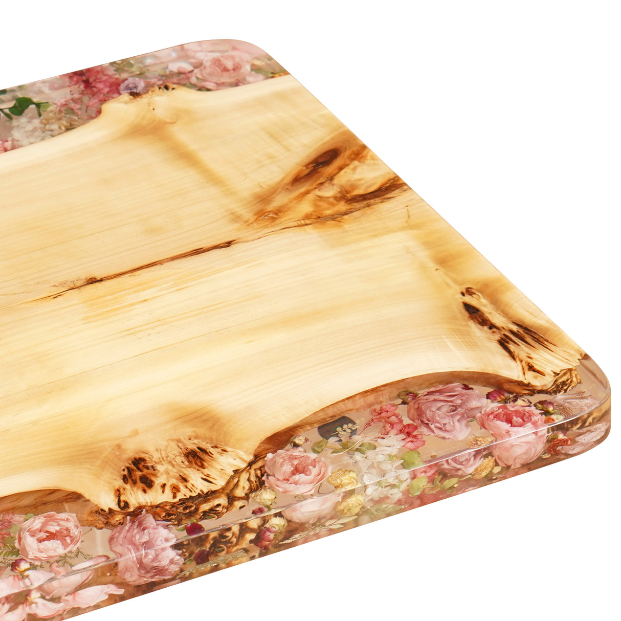 Custom Epoxy Poplar Art Flowers Coffee Table ECT-54