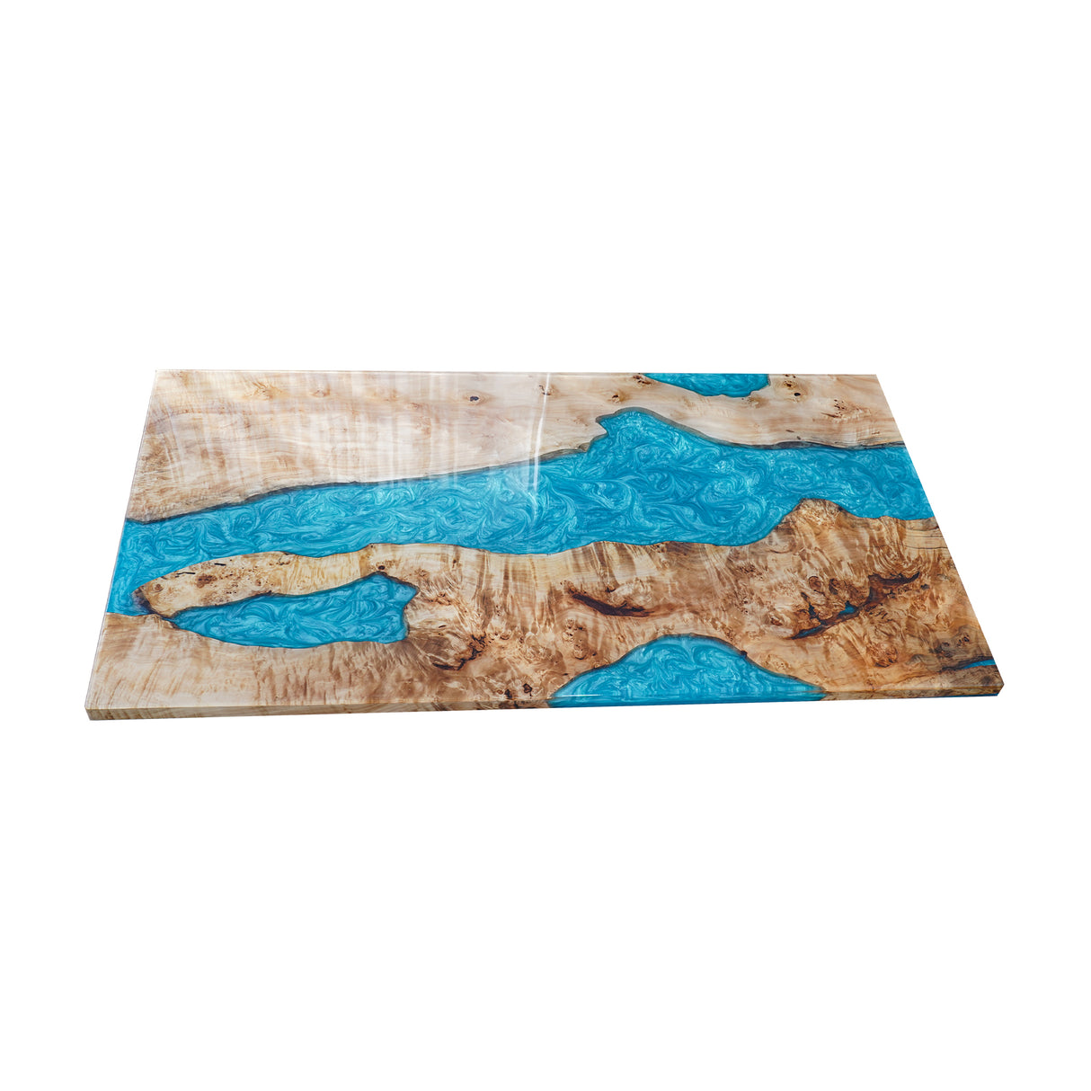 Elite Custom Premium Poplar Peacock Blue Epoxy Dining Table ECT-101