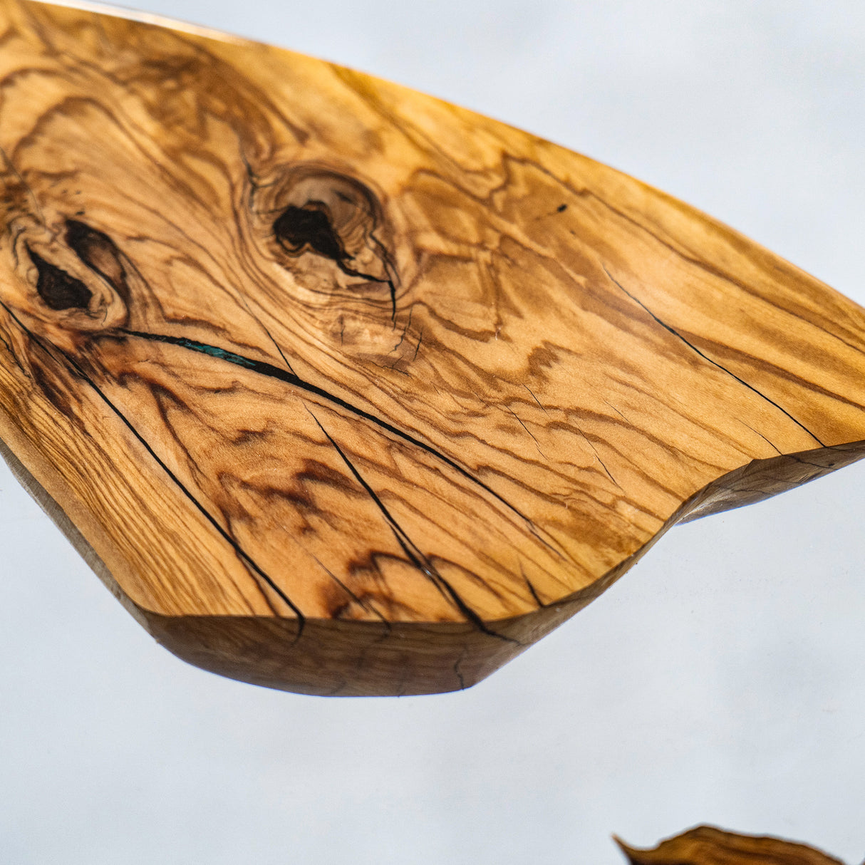 Elite Natural Fragment Design Olive Wood & Clear Epoxy Round Table  ECT-132