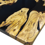 Elite Olive Wood & Black Epoxy Resin Conference & Dining Table ECT-209