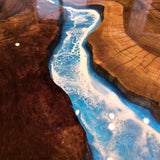 Elite Walnut Wood & Ocean - Scene Resin Cliff - View Table ECT-202