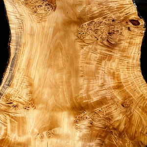 Elite Straight - Edge Poplar Dining Table with Black Resin Inlay ECT-141