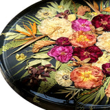 Elite Black Resin Coffee Round Table with Embeded Dried Flower  ECT-201