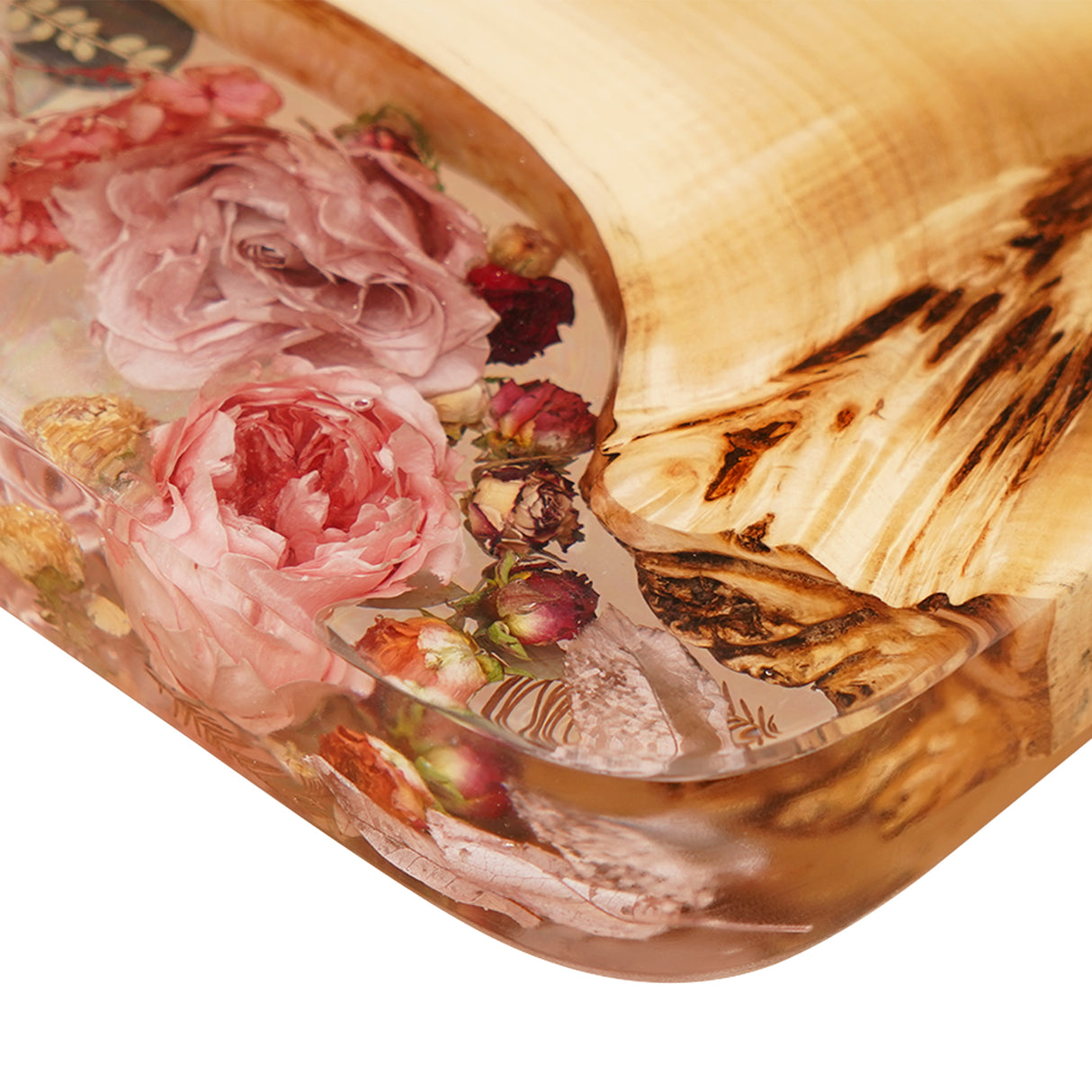 Custom Epoxy Poplar Art Flowers Coffee Table ECT-54