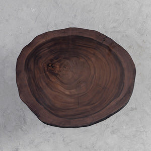 Elite Rustic Black Walnut Round Coffee Table with Live Edge EWT-02