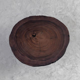 Elite Rustic Black Walnut Round Coffee Table with Live Edge EWT-28