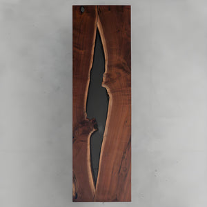 Elite Black Walnut Wood Transparent Black Epoxy Resin Table 31.88"Wx107.48"L, EIT-26