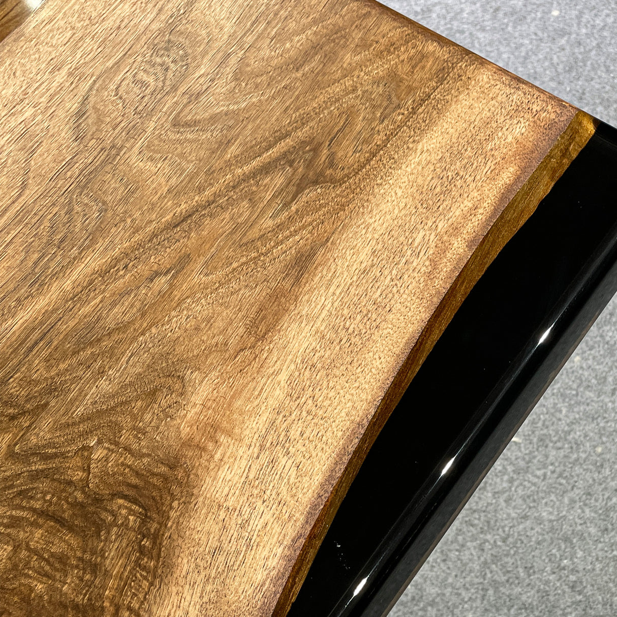 Elite Black Walnut Wood with Black Epoxy Resin Dining and Conference Table ECT-165