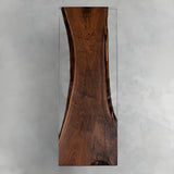 Elite Black Walnut Straight Edges Clear Epoxy Dining Table 33.46"Wx92.51"L, EIT-30