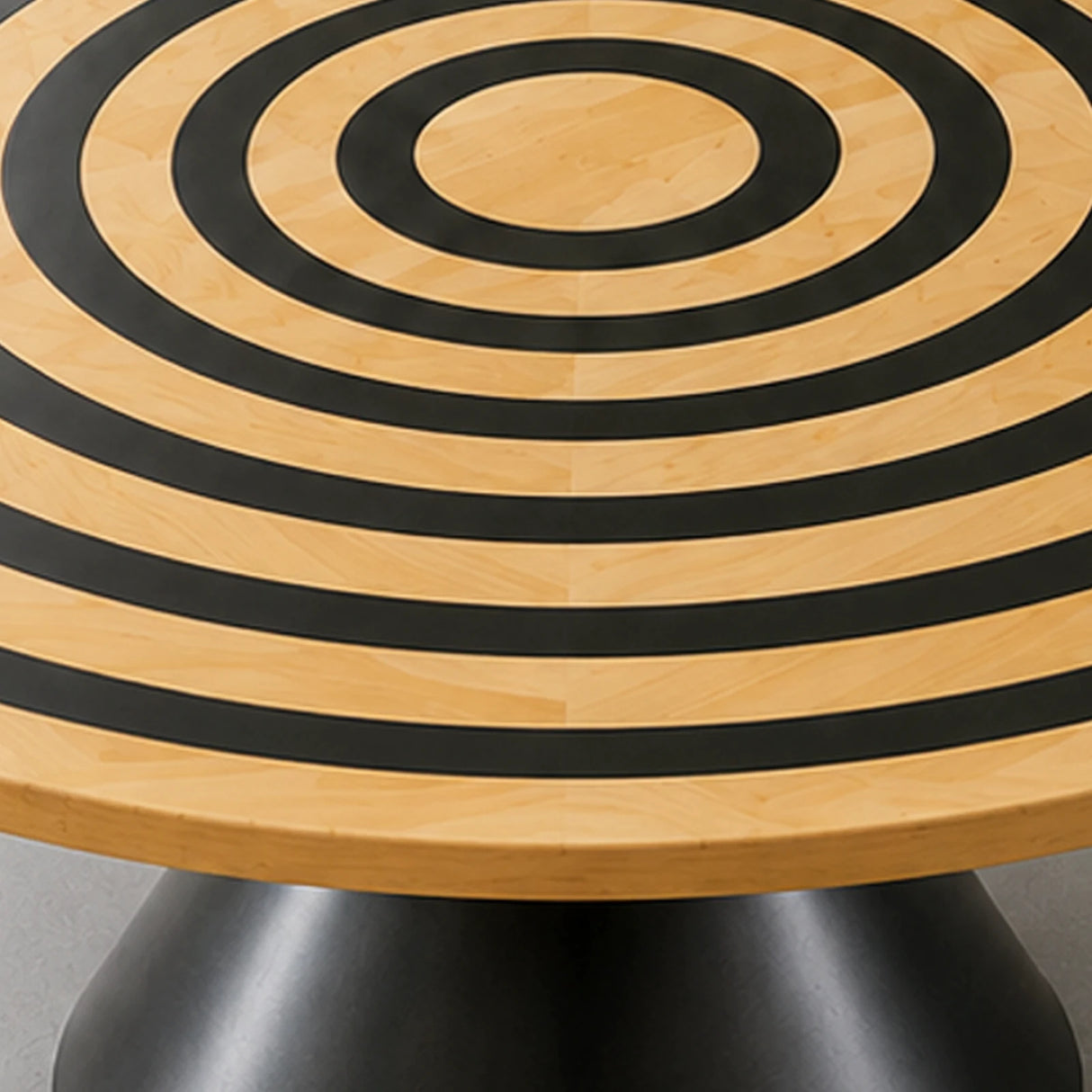 Ash Black Epoxy Ring Round Dining Table | ECT-385