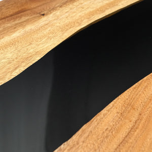 Elite Bevel - Edge Walnut Dining Table with Black Epoxy Inlay 59.84''L×35.83‘’W EIT-17