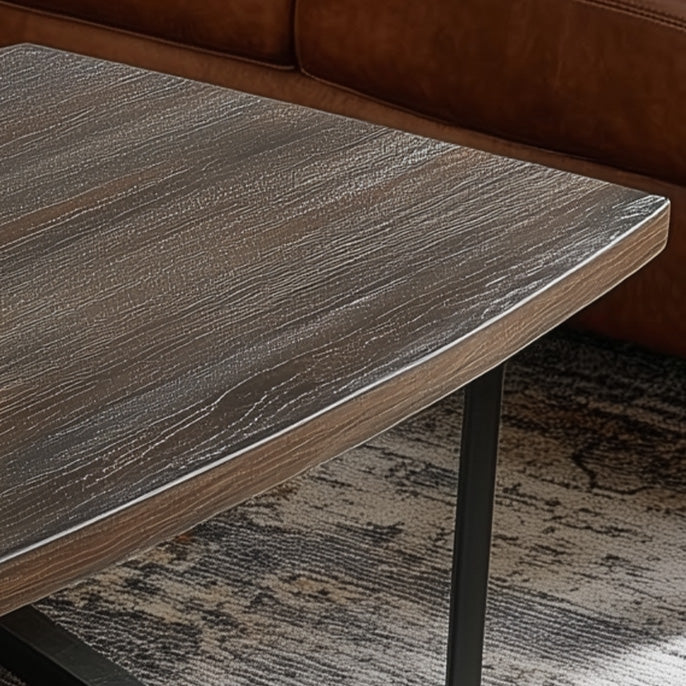 Elite Black Walnut Boat-Shaped Tapered Edge Solid Wood Coffee Table EWT-36