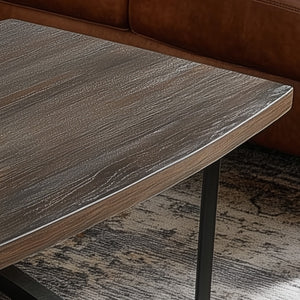 Elite Black Walnut Boat-Shaped Tapered Edge Solid Wood Coffee Table EWT-36