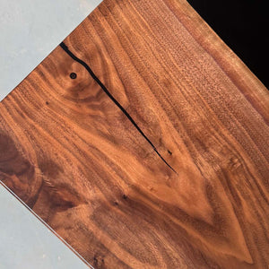 Elite Black Walnut with Natural Wormholes and Black Epoxy Dining and Conference Table ECT-167