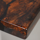 Elite Custom Dining Room Walnut Wood Table with Transparent Resin ECT-115