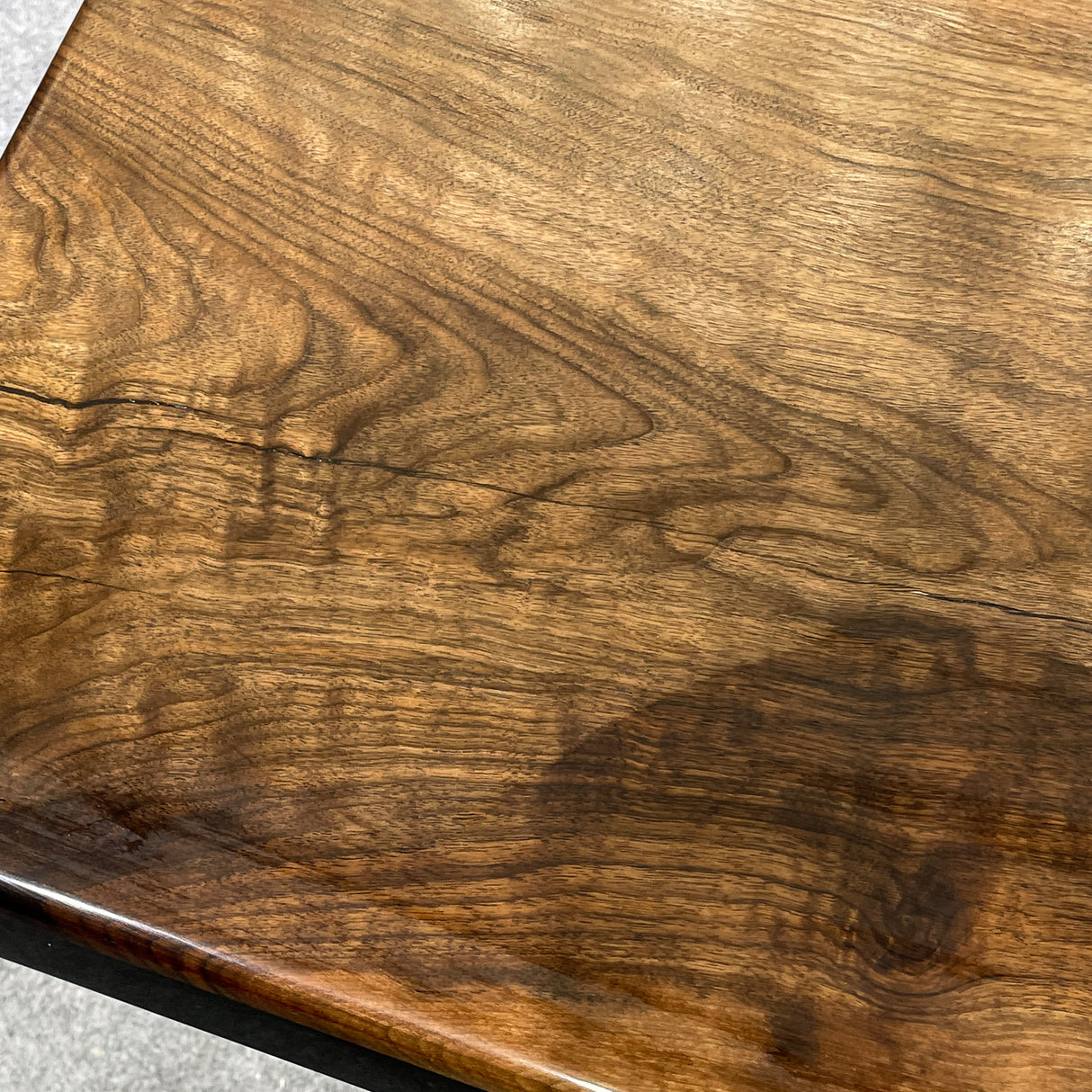 Elite Black Walnut Wood with Black Epoxy Resin Dining and Conference Table ECT-165