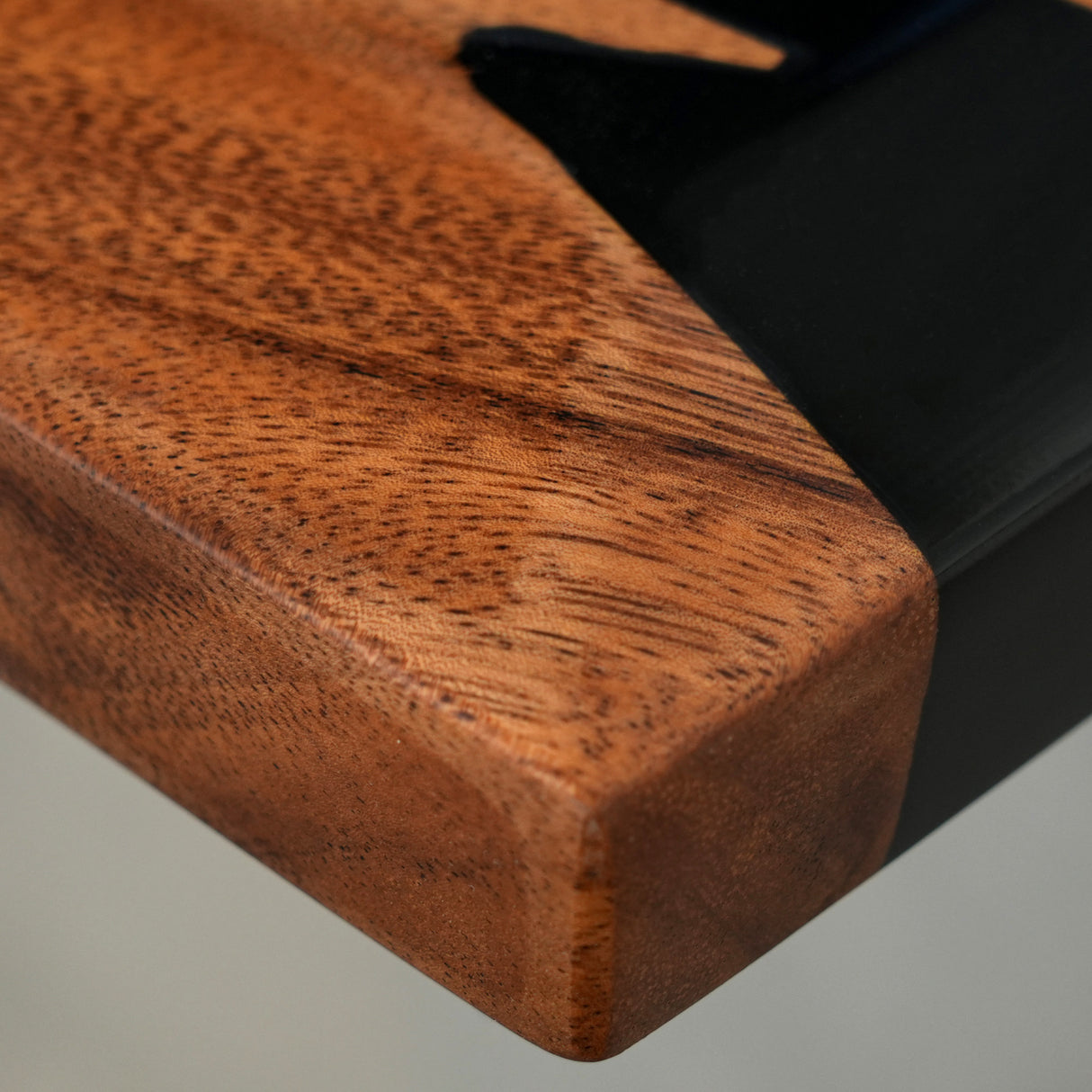 Elite Walnut Wood with Black Epoxy Resin Dining and Conference Table ECT-164