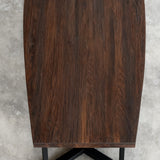Elite Black Walnut Boat-Shaped Tapered Edge Solid Wood Coffee Table EWT-36