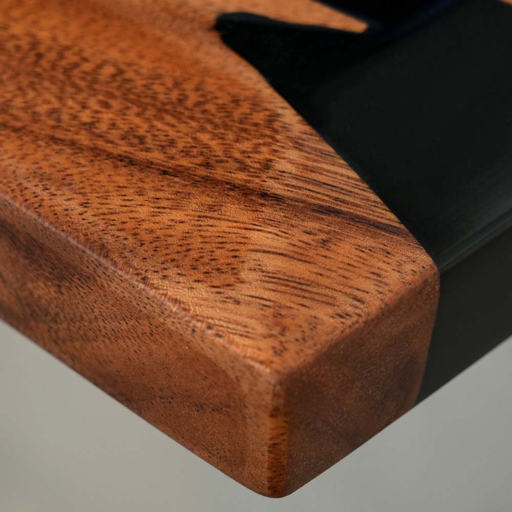 Elite Walnut Wood with Black Epoxy Resin Dining and Conference Table ECT-164